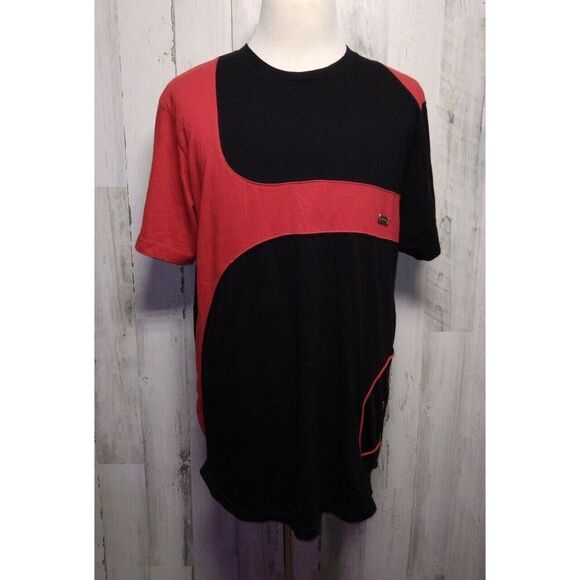 Rise As 1NE Red Zip Up Long T-Shirt Exclusive Design Men's Size 2XL Casual - Picture 2 of 8